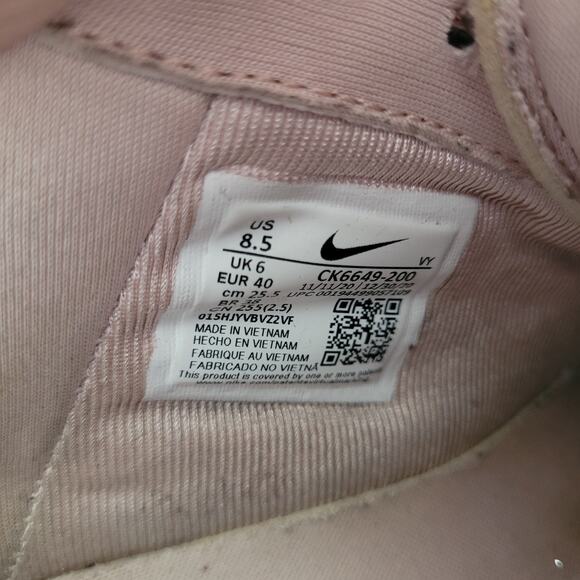 Women's 8.5 Nike Air Force 1 Pixel Particle Beige Pink Platform Sneakers Shoes - Picture 2 of 11